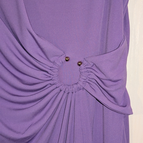 Anne Klein Medium O-Ring Sleeveless Sheath Midi Dress color Passion Purples $139 - Picture 11 of 12